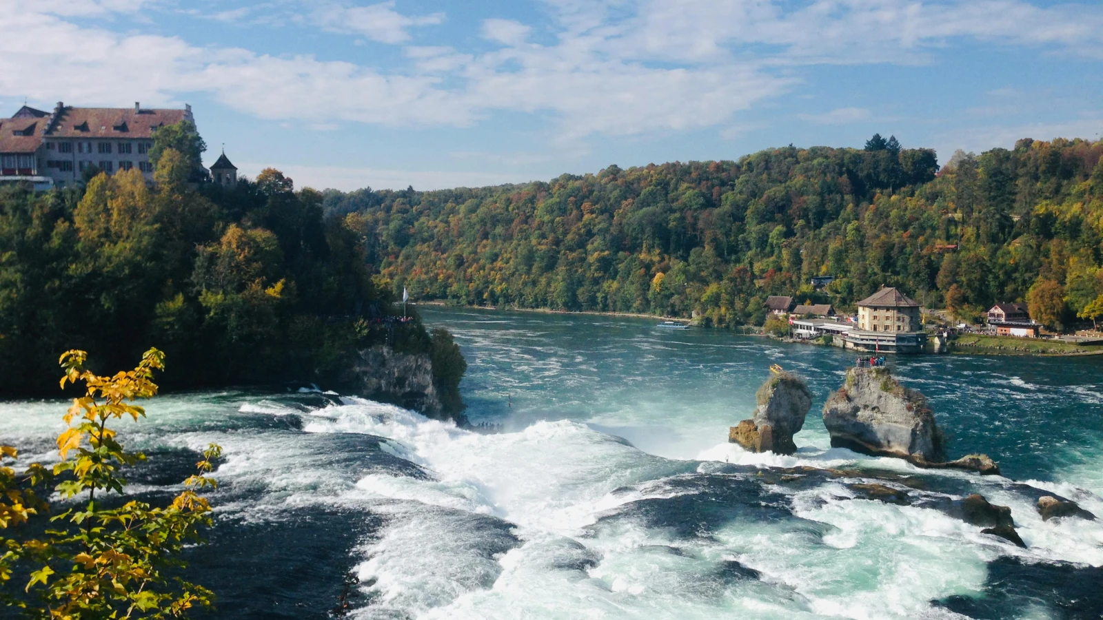 Rhine Falls panoramic view near Zurich Switzerland