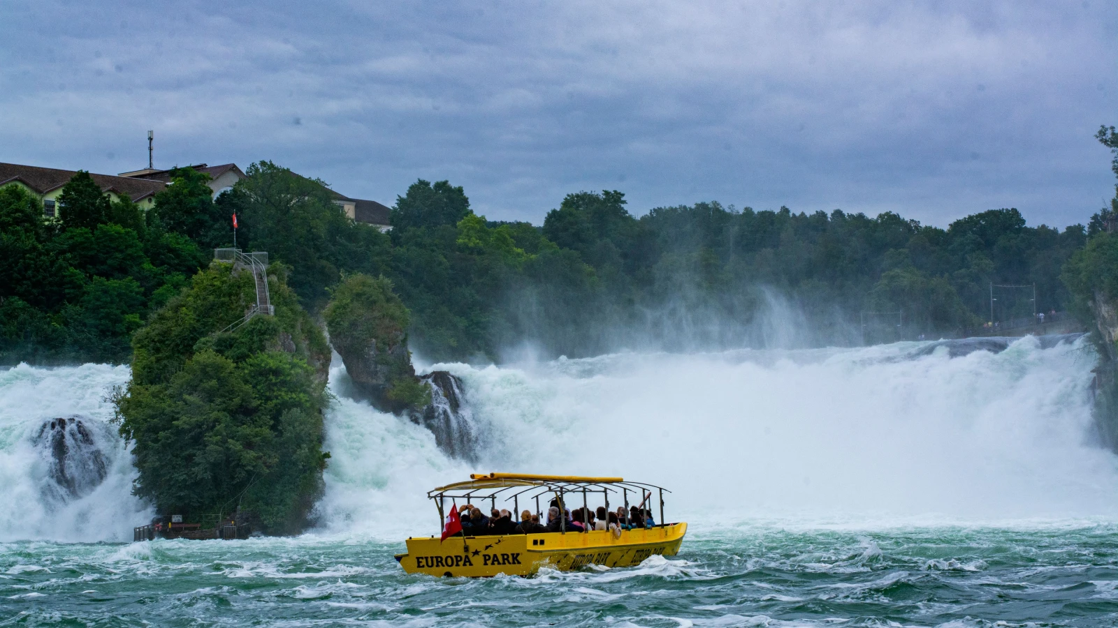 Rhine Falls waterfall close up from Zurich day trip