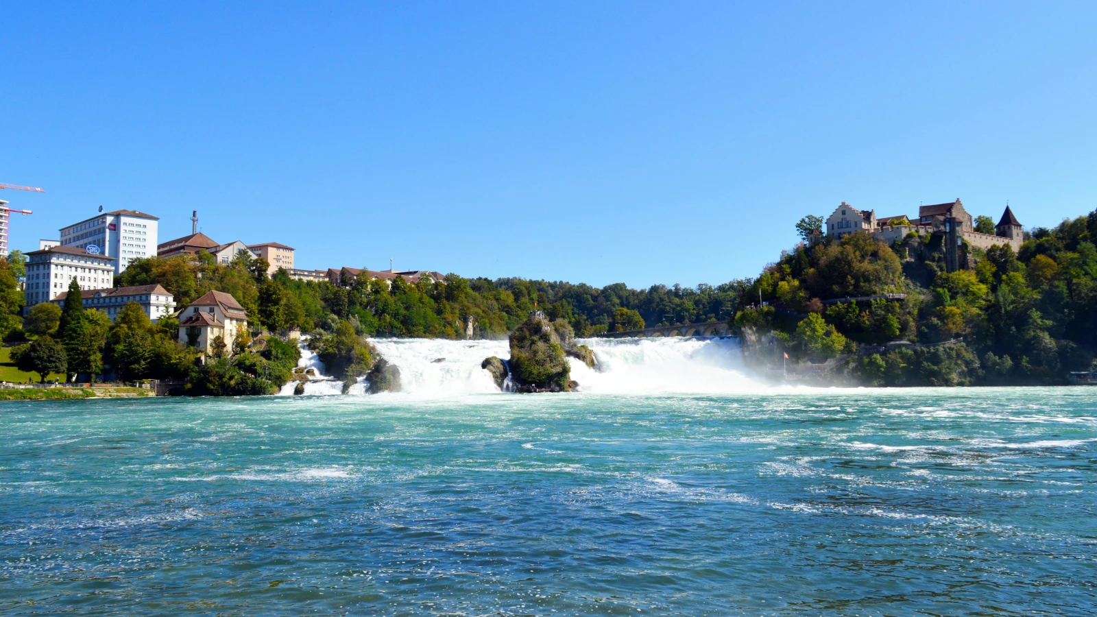 Rhine Falls viewing platform Neuhausen Switzerland